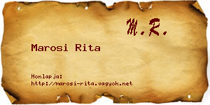 Marosi Rita névjegykártya