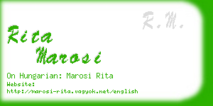 rita marosi business card